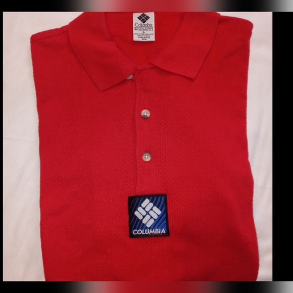 Columbia | VTG Red Polo Style Short Sleeve Mens Size Large - Picture 6 of 10